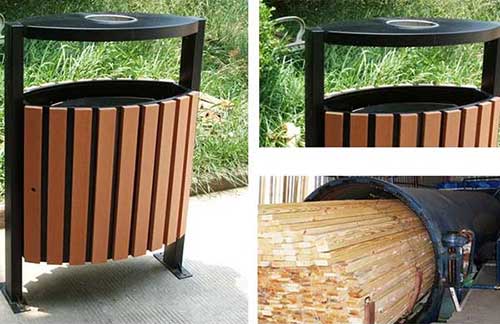 發(fā)貨廣州從化區(qū)，再獲好評的鋼木垃圾桶廠家