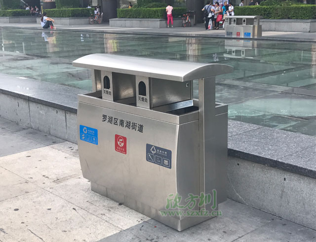 三分類(lèi)不銹鋼垃圾桶廠家保障羅湖火車(chē)站春運(yùn)環(huán)境