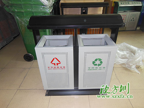貴陽(yáng)物業(yè)戶(hù)外鋼板沖孔垃圾桶，客戶(hù)的二次選擇。