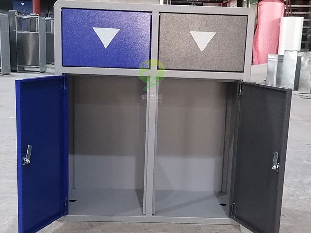 校園戶外分類(lèi)垃圾桶鈑金防銹耐用工廠生產(chǎn)圖