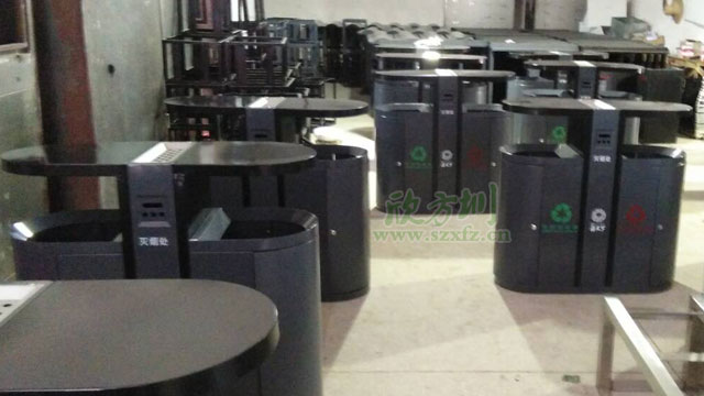 金屬烤漆分類垃圾桶-戶外烤漆垃圾桶定制廠家